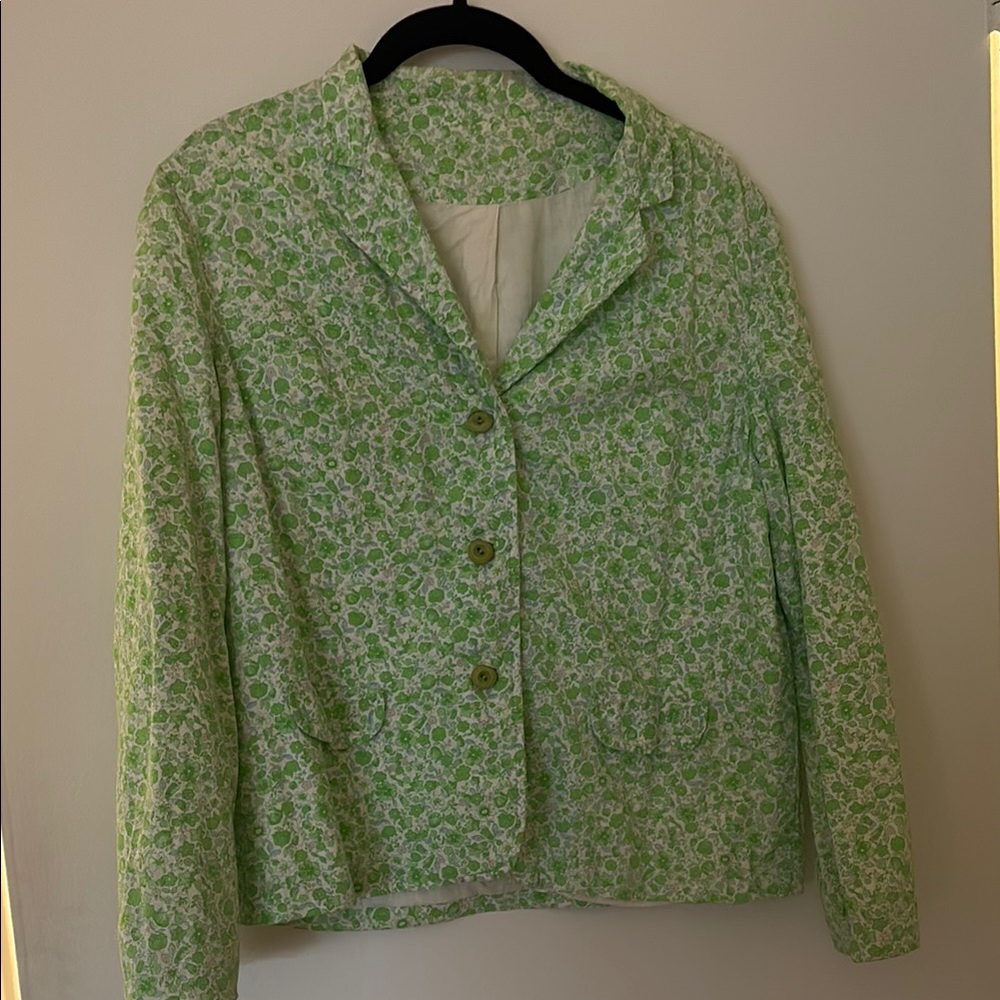 Floral Green Women's Jacket